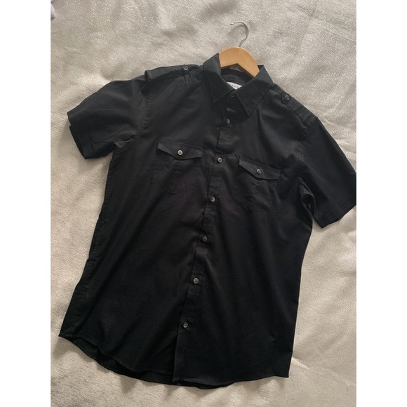 Calvin Klein Short Sleeve Button Down Shirt - Picture 3 of 4